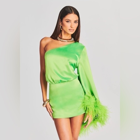 Retrofete Dresses & Skirts - RETROFETE Allegra Dress in Lime Punch Size Large NWT